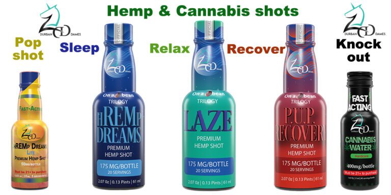 hemp shots and cannabis water